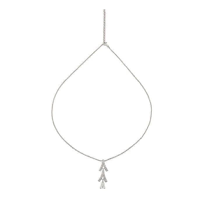 Silver Trifecta Pendant with Link Chain view 5