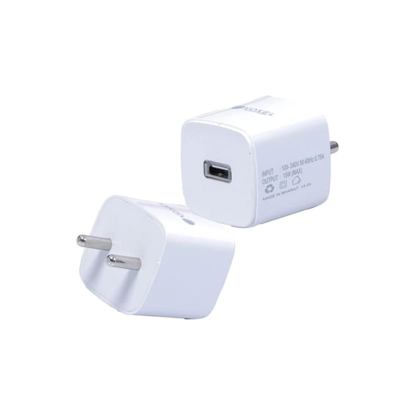 Generic VOXEL 15 Watt Usb Charger AB Plastic (White)