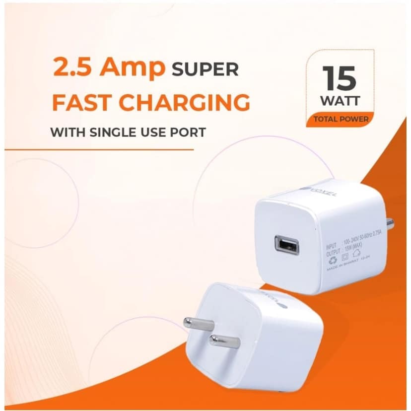 Generic VOXEL 15 Watt Usb Charger AB Plastic (White) view 2