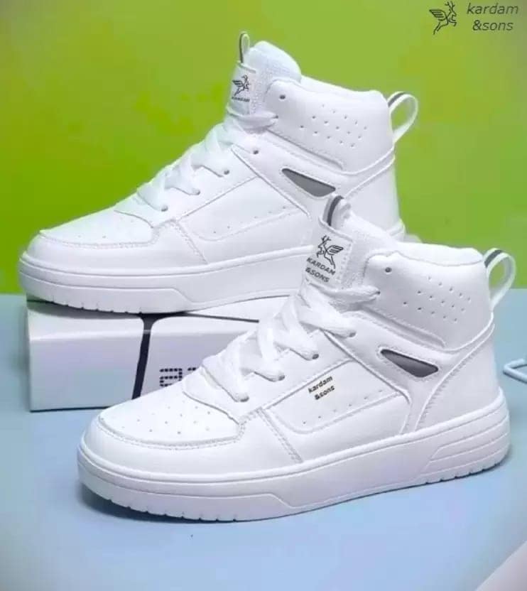 kardam&sons luxury fashionable Stylish Light Weight Sneakers white Sneakers For Men (White)