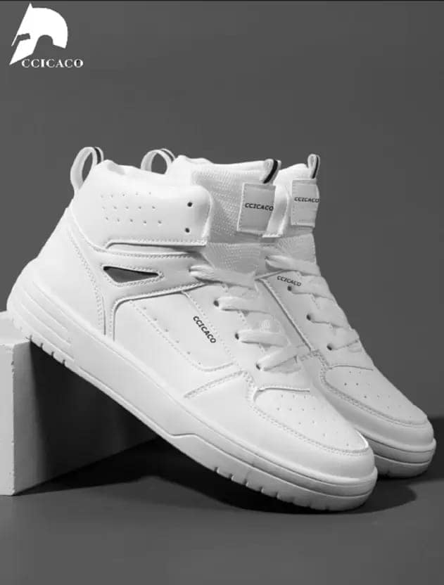 kardam&sons luxury fashionable Stylish Light Weight Sneakers white Sneakers For Men (White) view 2