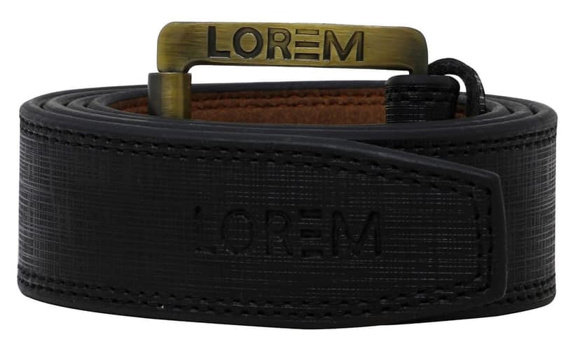 LOREM Black Formal/casual PU Leather Belt For Men New BL01 view 3