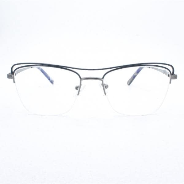 Lensoz Elite X Luxe Half Rim - Narrow - Gunmetal & Blue view 2