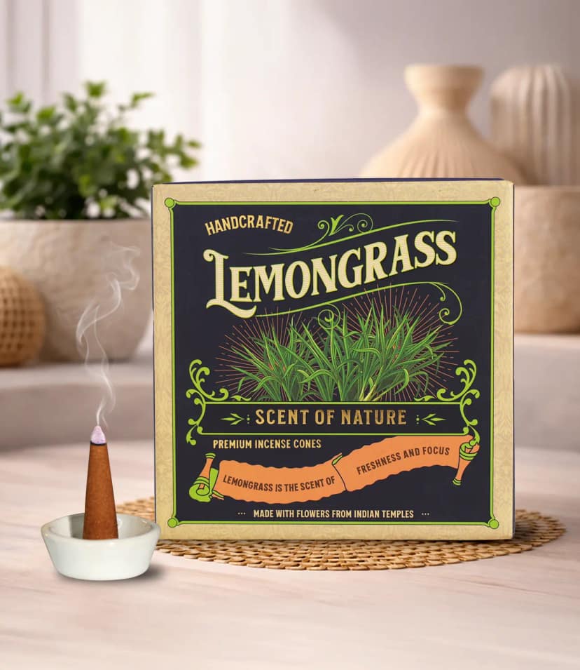 Scent Of Nature by Modicare Lemongrass Incense Dhoop Cones Pack Of 40 Units