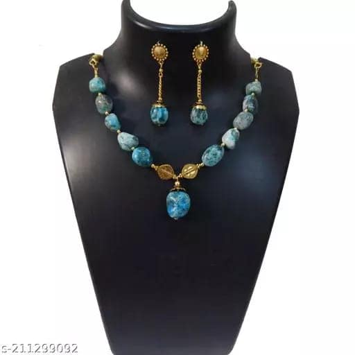 GEMSTONE TURQUOISE TUMBLE FOR THROAT CHAKRA NECKLACE