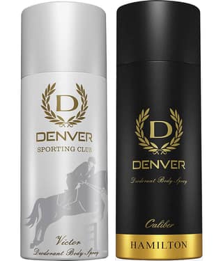 Denver Caliber & Victor 150 ml Each Deodorant Spray for Men 300 ml ( Pack of 2 )