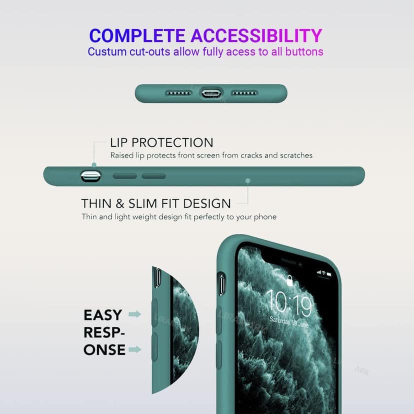 LIRAMARK Liquid Silicone Soft Back Cover Case for Apple iPhone 11 Pro view 4