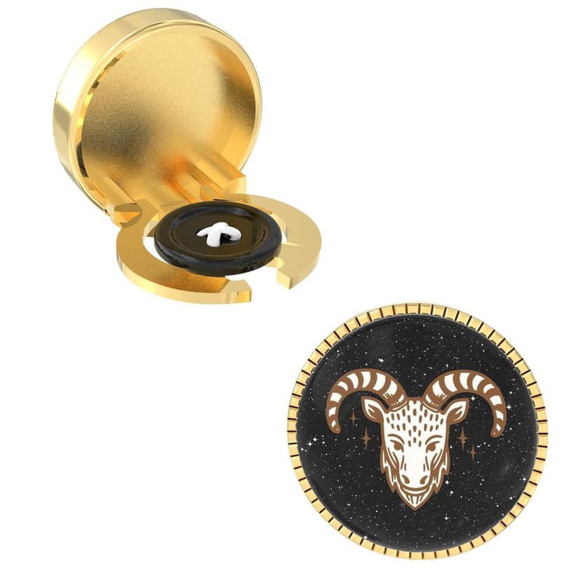 The Smart Buttons - Shirt Button Cover Cufflinks for Men - Capricorn Style view 7