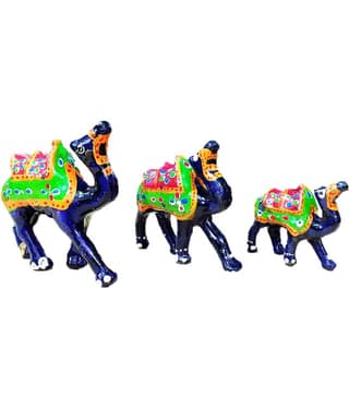 AFTERSTITCH cample idol set of 3 statue for home office table decor Animal Showpiece 10 cm (Pack of 3)