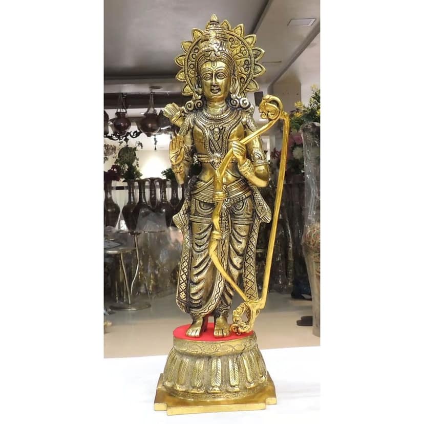 Aluminium Showpiece Ram Ji, Height : 21 Inch (ASMAS490 G) view 2