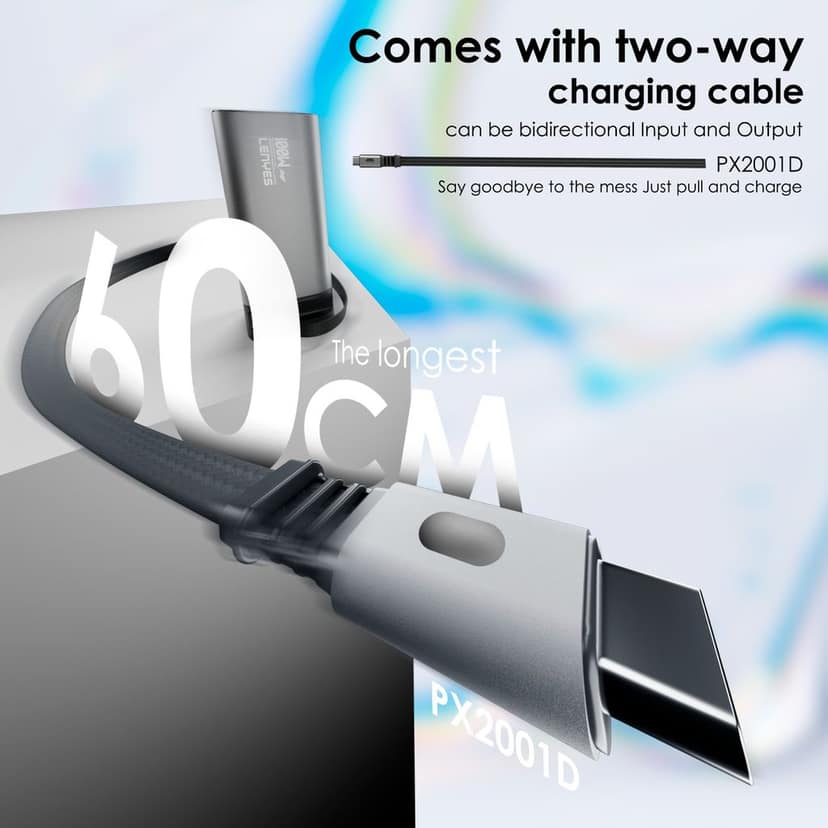 Lenyes PX2001D (100W) 20000mAh Power Bank (Silver) view 3