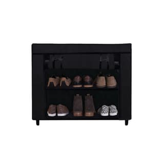 Dustproof Portable Fabric Shoe Rack Organizer | 2-Tier Shoe Storage