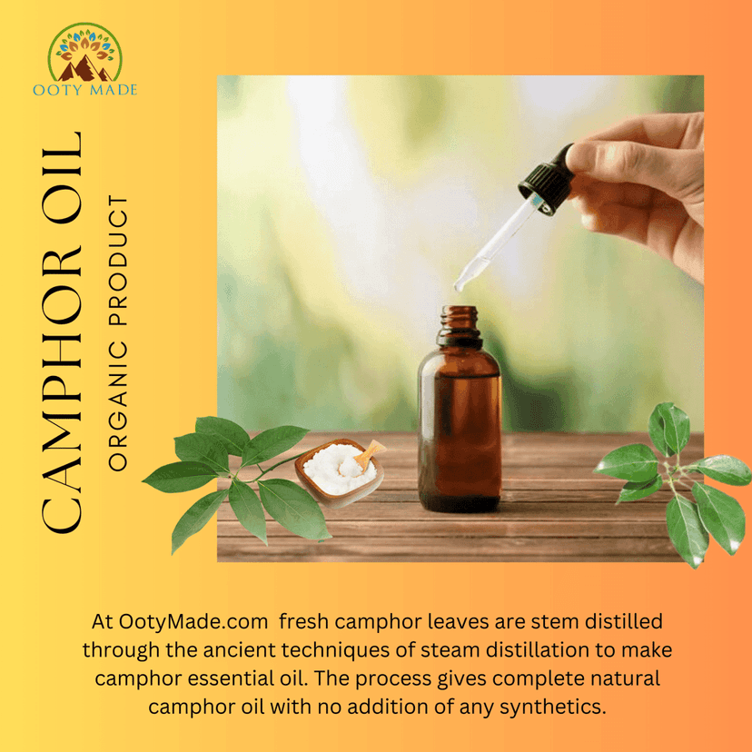 Premium Camphor Essential Oil - 100% Pure and Natural for Hair Care view 2