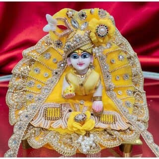 Yellow Designer Poshak for Kanha Ji | Bal Gopal Krishna Shringar Dress, Festive Wear Outfit
