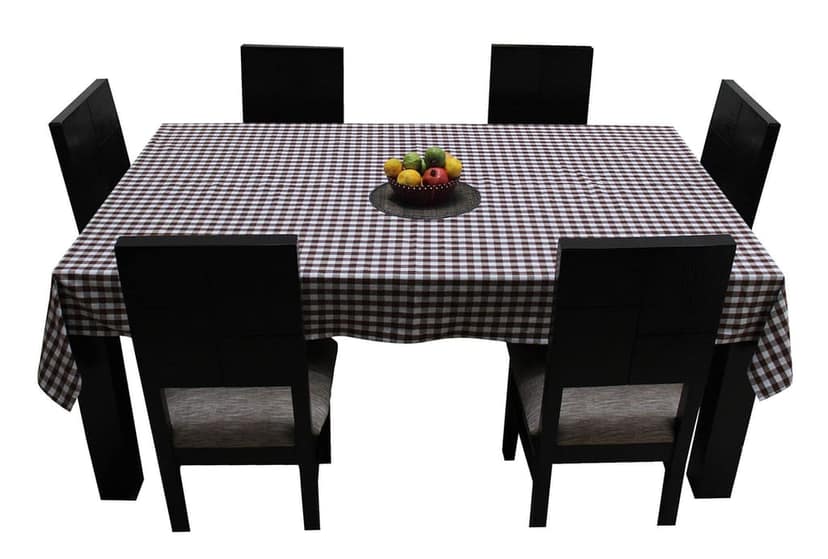 AIRWILL Branded, 100% Cotton Yarn-Dyed Multicolor Checks with 6/8 Seater Tablecloth, Sized 140cm Width and 180cm Length, Pack of 1 Piece view 2