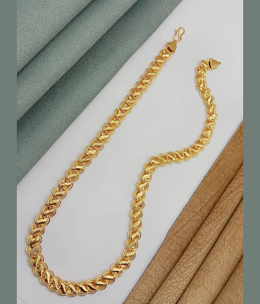 SHANKHRAJ MA LL Gold Plated Chains Combo ( Set of 2 ) view 2