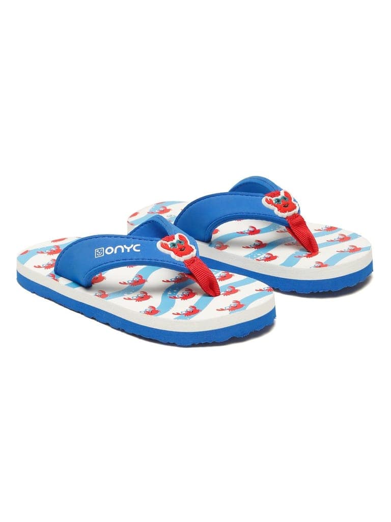 Premium Crab V-Shape Flip-flops - Blue (Unisex) view 4