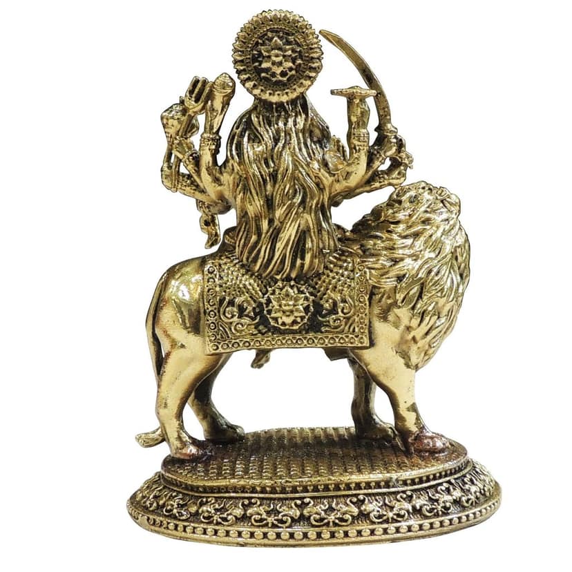Brass Durga Mata Idol for Navratri & Puja, Height : 4.2 Inch (BSMAS1844 B) view 3