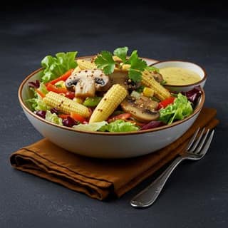 Mushroom Chilli Baby Corn Salad
