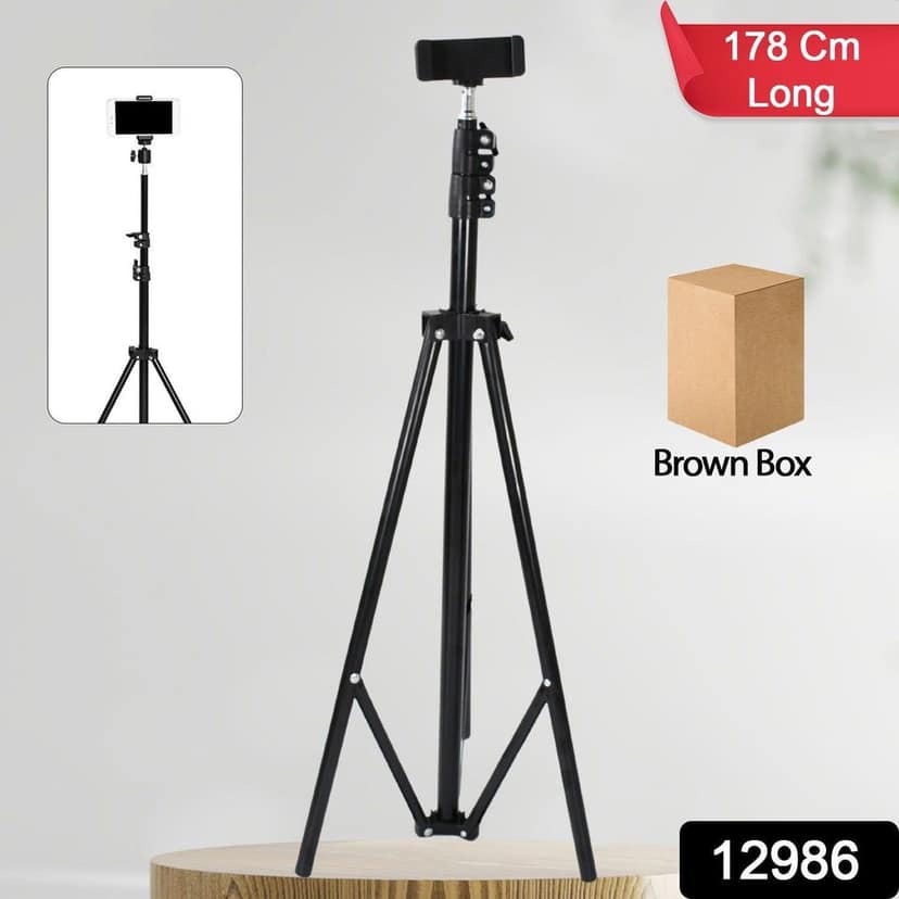 Professional Tripod for DSLR Photography (Max Height 178cm, Multi-Head, Folding) view 2