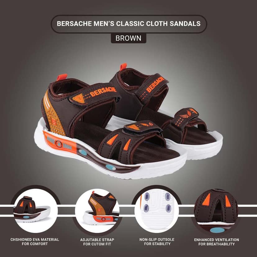 Bersache Extra Soft Classic Casual with Back Strap Regular wear with Ultra Soft & Flexibility Technology Sandal for Kid's view 5