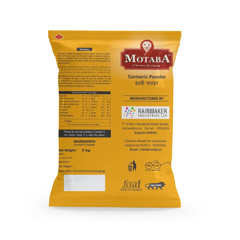 MOTABA Turmeric Powder, 5 Kg view 2