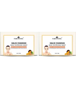 Park Daniel Premium Haldi Chandan Bathing Soap For Skin Lightening and Brightening Pack of 2 of 100 Grams(200 Grams)