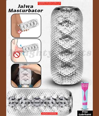 Vagina Masturbator Transparent Jelly Masturbation Toy For Men | Extra Dotted Reusable Stamina Training Sex Toy For Men + Free Lubricant