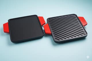 Granny Kitchen Cast Iron Tawa | Pre-Seasoned Heavy Duty Tawa with Silicone Handles