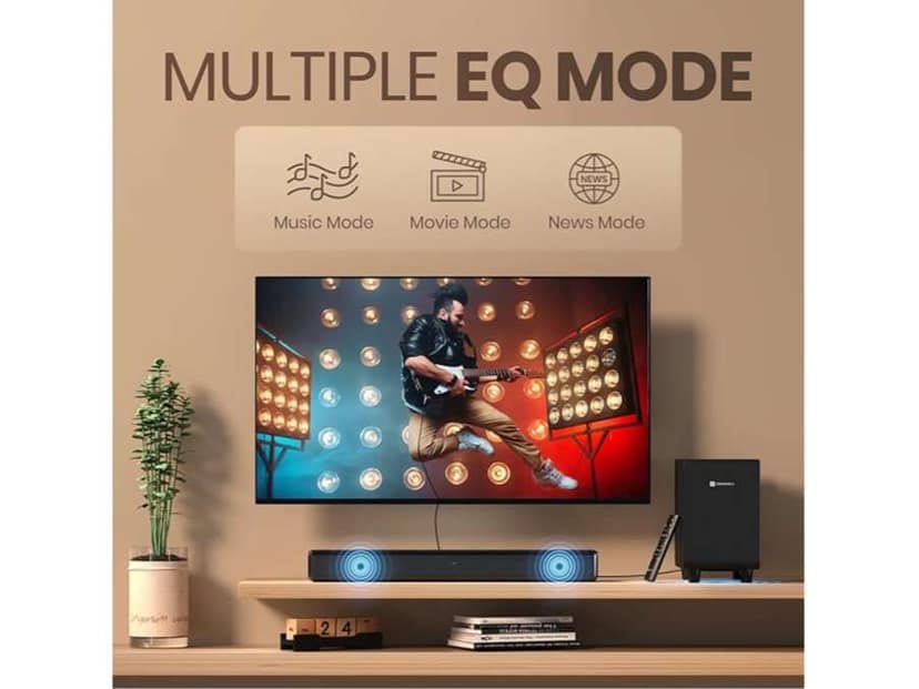 Portronics Sound Slick X Deep Bass Subwoofer, Touch Control, 2.1 Channel Soundbar, Sleek Remote Control view 4