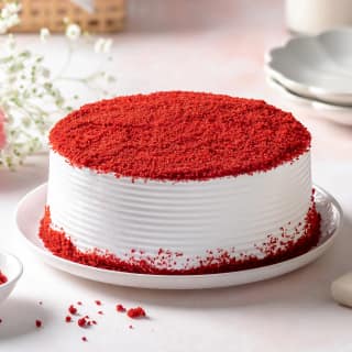 Red Velvet Fresh Cream Cake 1 Kg Eggless