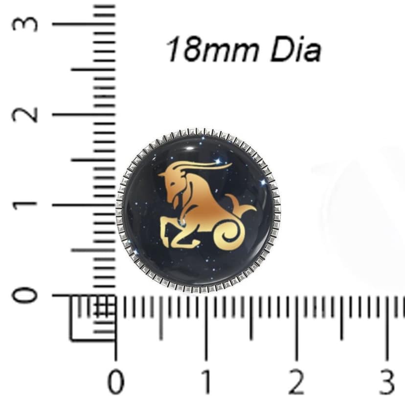 The Smart Buttons - Shirt Button Cover Cufflinks for Men - Capricorn Design Pattern view 6