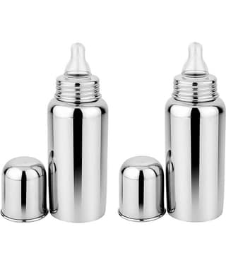 ATIPRIYA 250 Silver Feeding Bottle ( Pack of 2 )
