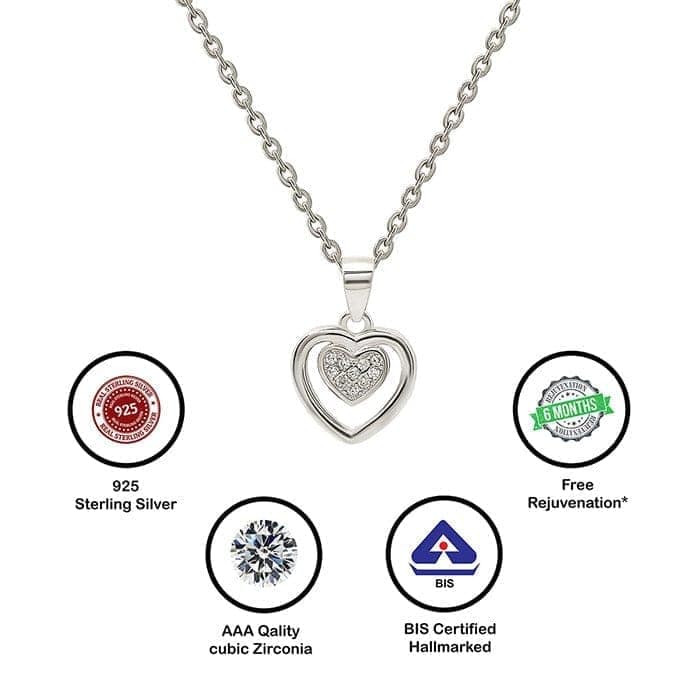Silver Enchanted Heart Pendant with Chain view 4
