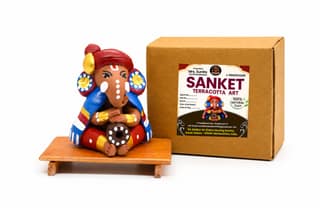 Traditional Ganpati Idol for Home Temple and Festive Decoration