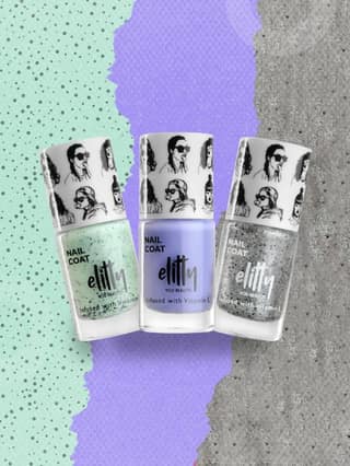 Elitty Nail Polish Combo -Busting (Mint Cookie Silver Purple)