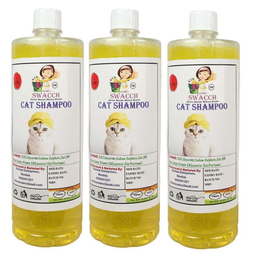 SWACCH CAT Shampoo (1 litre) (Pack of 3) Lemon view 2