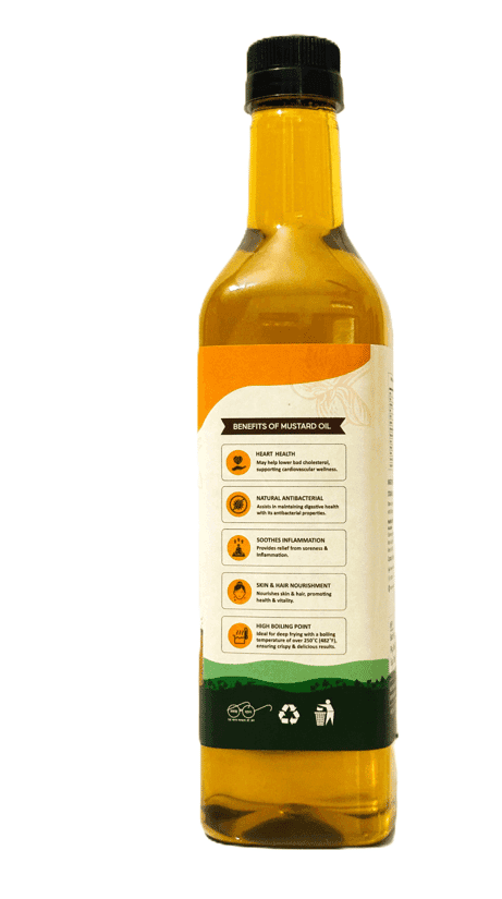 Premium Cold-Pressed Yellow Mustard Oil – 100% Pure & lab Tested | Heart Health & Skin - Pack of 1 view 6