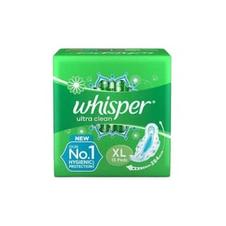 Whisper Ultra Clean Sanitary Pads XL 15 Pieces