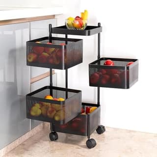 Kitchenwell Multi-Purpose Trolley Storage Organizer and Kitchen Accessories Items for Kitchen Storage Rack