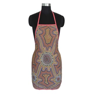 AIRWILL, 100% Cotton Designer Self Designed Bib Apron, Sized 65cm in Width and 80cm in Length with 2 Long Straps on Both Sides and Adjustable Buckle on Top. Pack of 1 pc