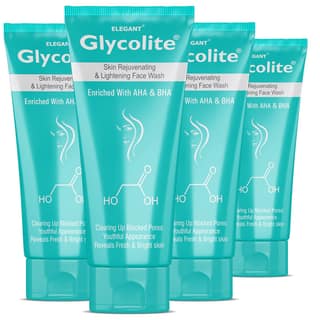 Glycolite Skin Rejuvenating & Lightening Face Wash 60ml | Improves Texture, Tone, and Appearance | Reveals Face & Bright Skin | Suitable For All - Pack Of 4 Glycolite Skin Rejuvenating & Lightening Face Wash 60ml | Improves Texture, Tone, and Appearance