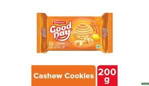 Britannia Good Day Cashew Cookies - Crunchy, Zero Trans Fat, Ready To Eat, 200 G