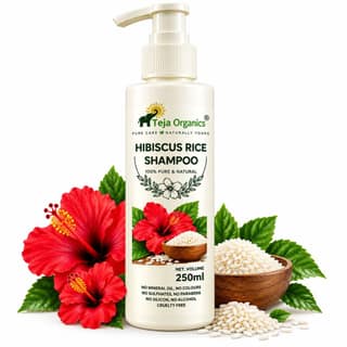 Hibiscus Rice Shampoo 250 ml | Rice Water Enriched with Hibiscus | Moisturises & Nourishes | Natural Conditioner