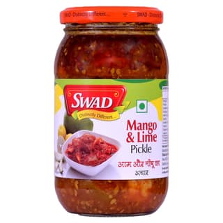 SWAD Distinctly Different & Delicious Mango & Lime Pickles and Pickles and Chutney 400g, Aam Ka Achar