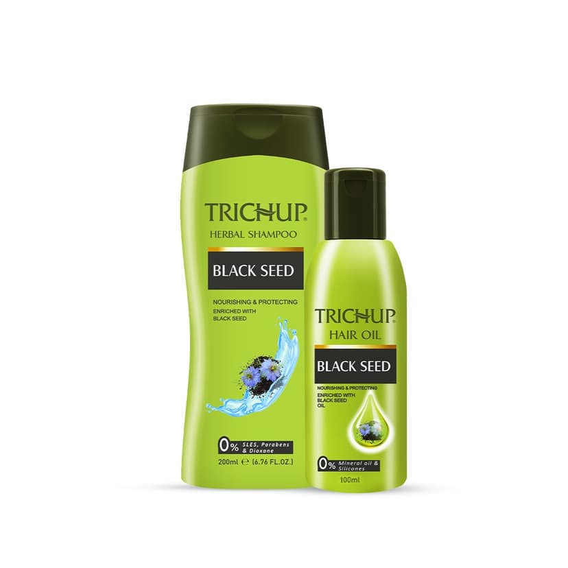 Trichup Black Seed Hair Care Combo – Oil (100 ml) + Herbal Shampoo (200 ml)
