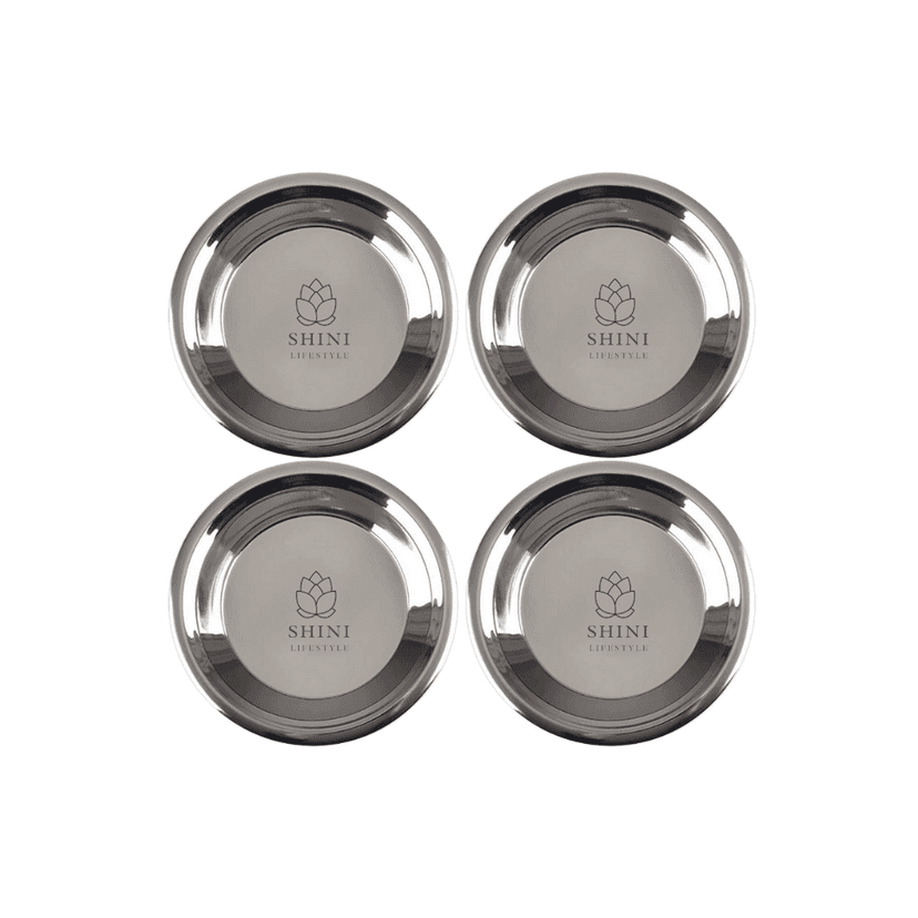 SHINI LIFESTYLE Stainless Steel Atta Parat, Parat steel, steel parat for kitchen(Dia-32cm, 4Pc)