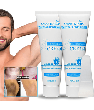 Smartdrops Natural Hair Removal Hair Removal Creams for Men & Women 60 ( Pack of 2 )