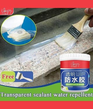 RAMDEV ENTERPRISE Crack Seal Glue For Roof Leakage Crack Seal Agent Roof Water Leakage Solution Water Proof Glue Transparent Glue Waterproofing For Pipe Wall Tiles Waterproof Glue (300ML).