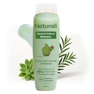 Naturali Australian Tea Tree Non-Drying Dandruff Defence Shampoo 370 ml | Removes Dandruff from Source | Soothes Itching, Irritation | Strong & Smooth Hair | For Men & Women | No Sulphate No Paraben Naturali Australian Tea Tree Non-Drying Dandruff Defenc